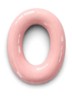 Letter O hanger 10 cm - Lichtroze