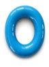 Letter O hanger 10 cm - Blauw