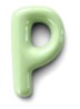 Letter P hanger 10 cm - Mint