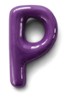 Letter P hanger 10 cm - Lila