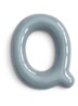 Letter Q hanger 10 cm - Grijs