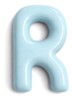 Letter R hanger 10 cm - Lichtblauw