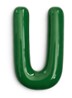 Letter U hanger 10 cm - Mosgroen