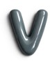Letter V hanger 10 cm - Grijs