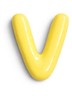 Letter V hanger 10 cm - Geel