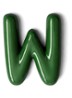 Letter W hanger 10 cm - Mosgroen
