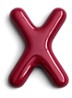 Letter X hanger 10 cm - Bordeauxrood