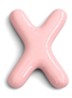Letter X hanger 10 cm - Roze
