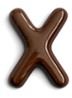 Letter X hanger 10 cm - Bruin