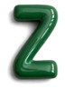 Letter Z hanger 10 cm - Mosgroen