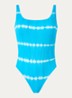 Badpak met uitneembare vulling en structuur - Blauw