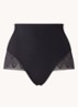 Corrigerende high waisted slip met kant - Zwart