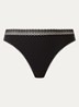Cozy Chic tanga met kant - Zwart
