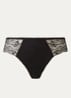Crush high waisted slip met kant - Zwart