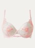 Daydream beugel bh van mesh met overlay van kant - Lichtroze
