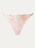 Daydream tanga van mesh met borduring - Lichtroze