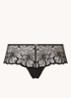Fleurs shorty van mesh met borduring - Zwart
