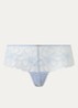 Fleurs shorty van mesh met borduring - Lichtblauw