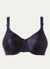 Hedona beugel bh met borduring - Donkerblauw