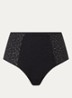 High waisted slip met kant - Zwart