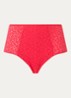 High waisted slip met kant - Rood