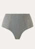 High waisted slip met kant - Olijfgroen