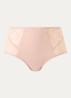Intrigue high waisted hipster met borduring - Lichtroze