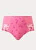 Majestic high waisted hipster met bloemborduring - Roze