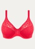 Norah beugel bh van kant - Rood