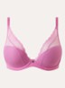 Norah voorgevormde beugel bh met mesh - Fuchsia