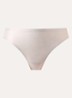 One-size-fits-all naadloze string met glanzende finish - Beige