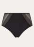 Play high waisted slip met kant - Zwart