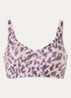 Power voorgevormde bralette met panterprint - Roze
