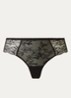 Shorty van kant met keyhole - Zwart