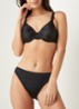 Slip met borduring - Zwart