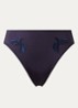 Slip met borduring - Donkerblauw