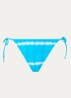 Tanga bikinislip met structuur - Blauw