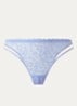 Tanga van mesh met panterprint - Lavendel