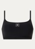 Voorgevormde bralette met dierenprint - Zwart