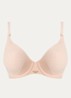 Voorgevormde T-shirt bh met mesh - Beige