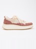 Nama sneaker met gebreid bovenwerk en suède details - Beige