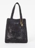 Summer Banana shopper van raffia - Zwart