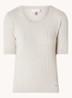 Cigiulia top met ribstructuur - Creme
