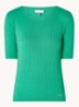 Cigiulia top met ribstructuur - Neongroen