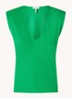 Citever mouwloze top met schoudervulling - Groen