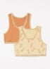 Crop top met print  in 2-pack - Oranje