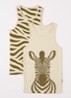 Singlet met print in 2-pack - Mosgroen