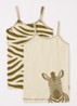 Singlet met print in 2-pack - Mosgroen