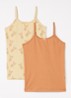 Singlet met print in 2-pack - Oranje
