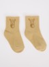 Sokken met print en ribstructuur  in 2-pack - Camel